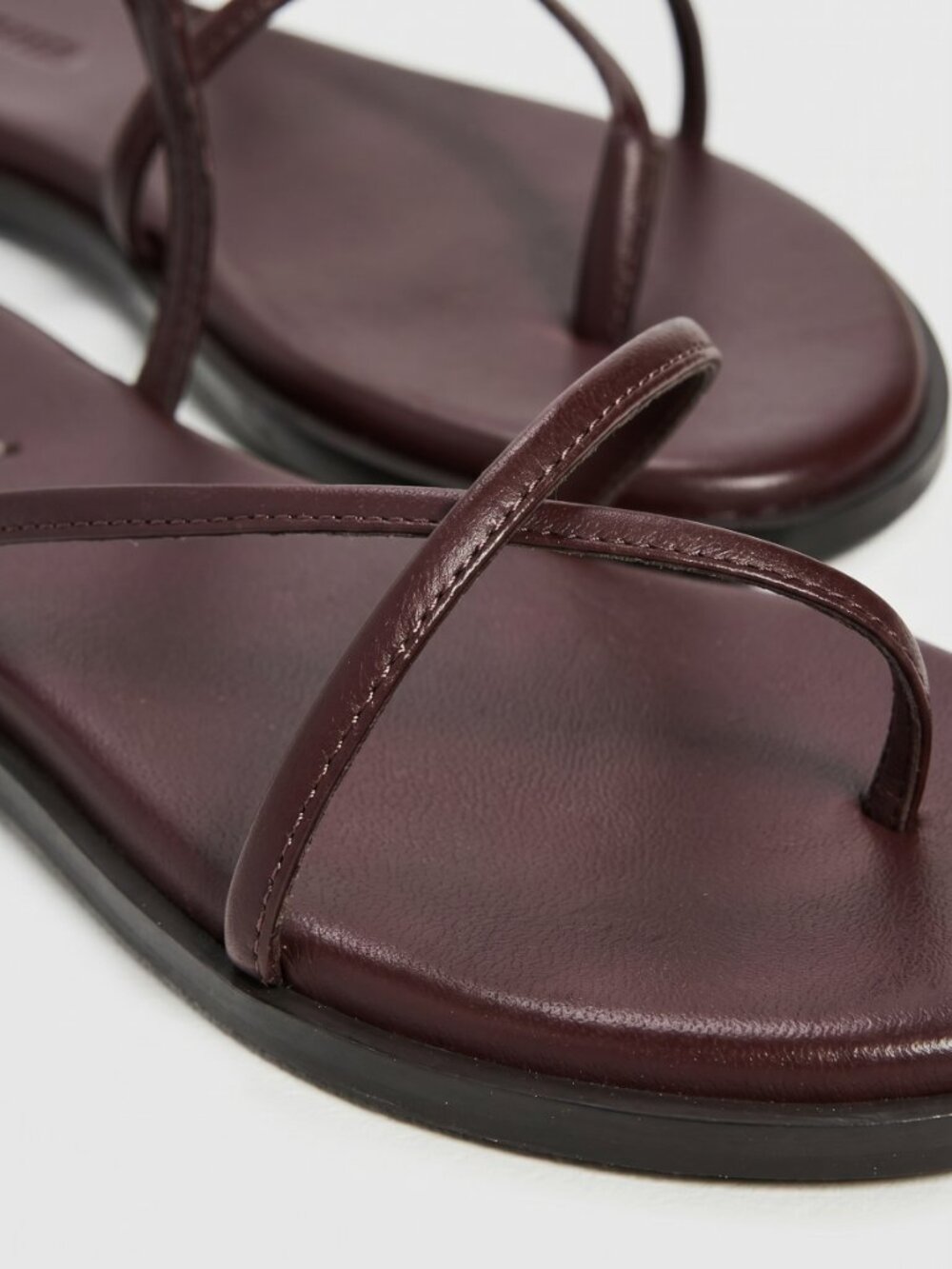 Free People Corsica Brown Leather Strappy Sandals Buckle Flat Summer Boho Shoe - Picture 2 of 5